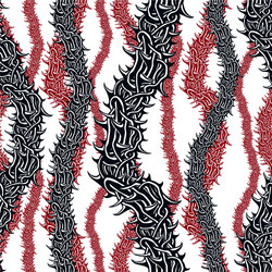 Horror art style horrible seamless pattern Vector Image