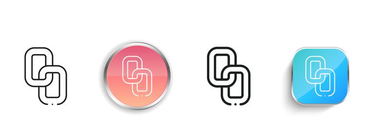 link icon thin linear regular and button style vector image