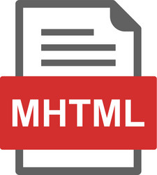 Mhtml file document icon vector
