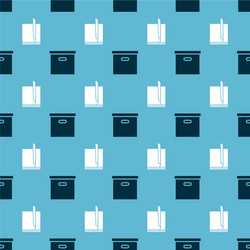 set carton cardboard box and file document vector image