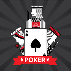 spade ace jack king and queen cards playing poker vector