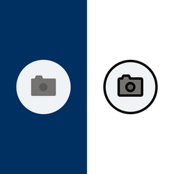 camera image basic ui icons flat and line filled vector image