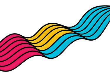 colorful wavy lines create a dynamic visual vector image