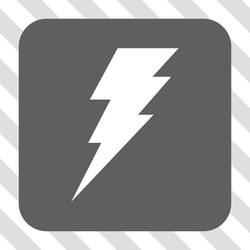 execute rounded square button vector image