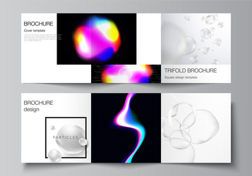 layout of two square format covers design vector image