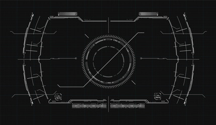 navigation system hud interface design vector image