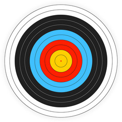 Archery target on transparent background Vector Image