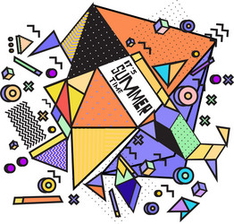 triangle geometric forms for summer design event vector image