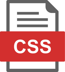 css file document icon vector image