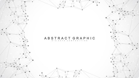 digits abstract background with connected line vector image