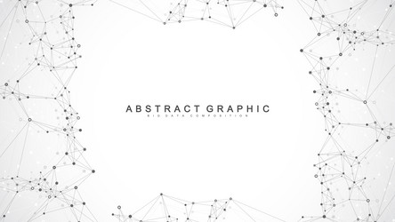 Digits abstract background with connected line vector