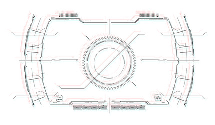 navigation system hud interface design vector image