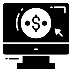 pay per click icon for graphic and web design vector image