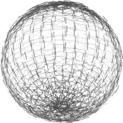 sphere from lines wireframe mesh polygonal element vector image