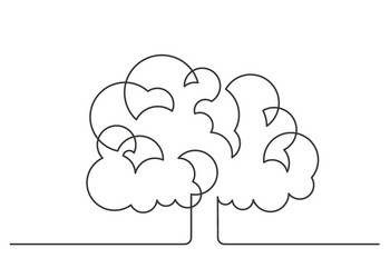 Tree Brain - Single Line Art vector image