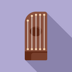 wooden gusli showing its strings and sound hole vector image