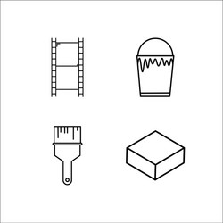 Design and studio simple linear icon setsimple vector