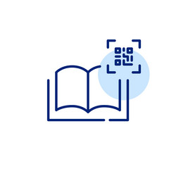 digital reading qr code access to e-book versions vector image