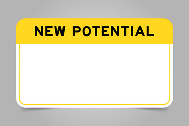 label banner that have yellow headline with word vector image