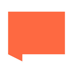 rectangle blank speech bubble sign or empty map vector image