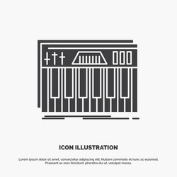 controller keyboard keys midi sound icon glyph vector image