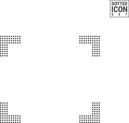 expand resize dot pattern icon full screen dotted vector image