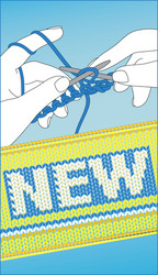 Knitting Patterns and Textiles vector image