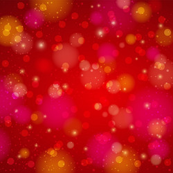 Red shine background with bokeh vector