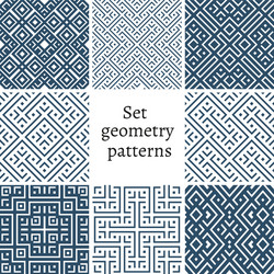 set of ornamental patterns for backgrounds vector image