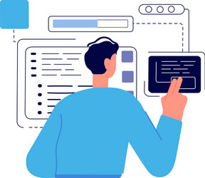 Young Programmer Coding vector image
