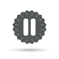 pause sign icon player navigation button vector image