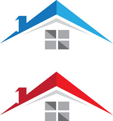 Real estate property logo template Royalty Free Vector Image