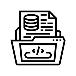 Software prototyping line icon vector