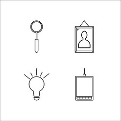 design and studio simple linear icon setsimple vector image