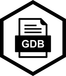 gdb file document icon vector image