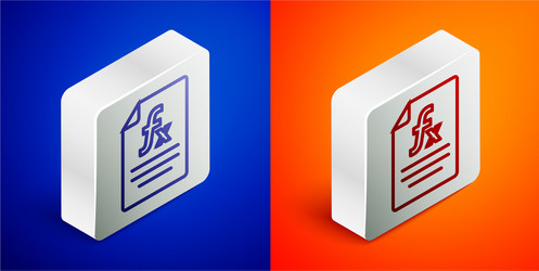 isometric line function mathematical symbol icon vector image