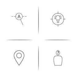 maps and navigation simple linear icon setsimple vector image