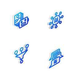 Set isometric line neural network artificial vector