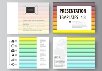 Set of business templates for presentation slides vector