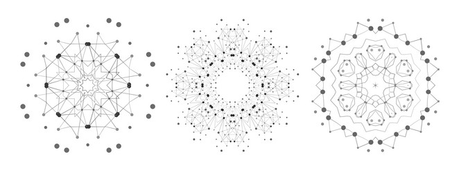 Set of symmetric lattice shape molecular vector