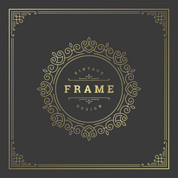 Vintage Flourish Frame Ornament Vector Image