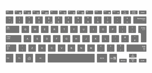 black computer keyboard vector image