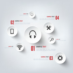 cloud computing background with web icons social vector image