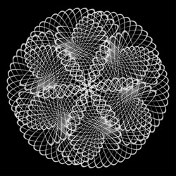 dotted halftone spiral pattern or texture vector image
