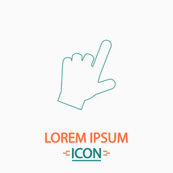 hand cursor computer symbol vector image