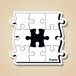 puzzle icon design vector image