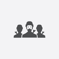 soldiers group icon vector