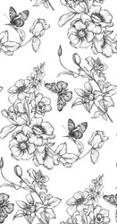 Seamless pattern with hand drawn Royalty Free Vector Image