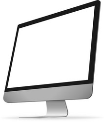 Computer mockup realistic design desktop vector