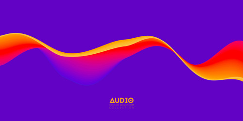 gradient sound wave abstract background colorful vector image